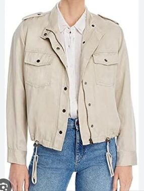 Rails Beige Military Field Jacket - Women's Light Neutral Coat